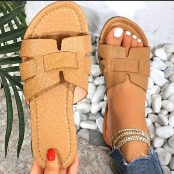 Women's non-slip flat sandal slide - Picture 4 of 4